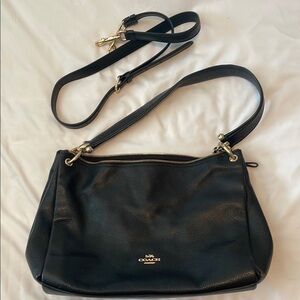 Coach Black Leather Shoulder Bag